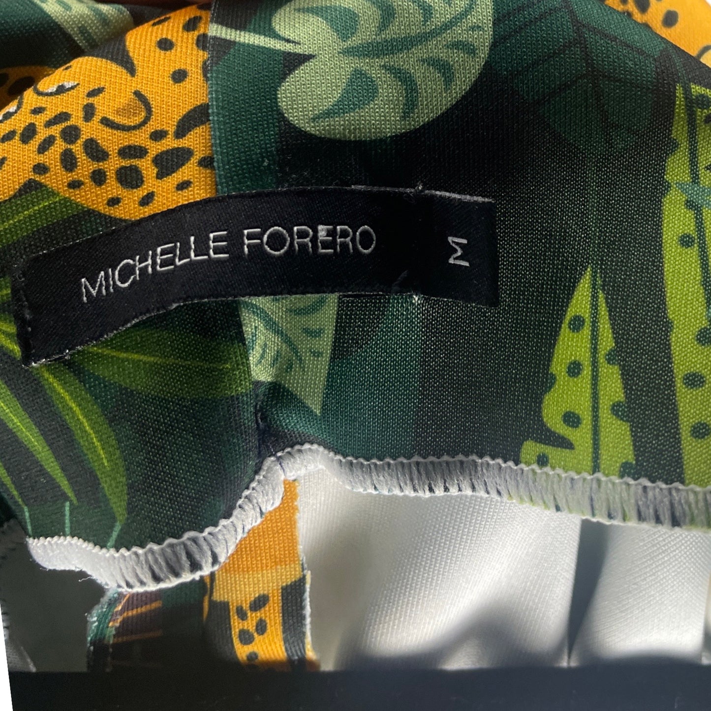 Vestido Michelle Forero Tigres Verde-Talla M