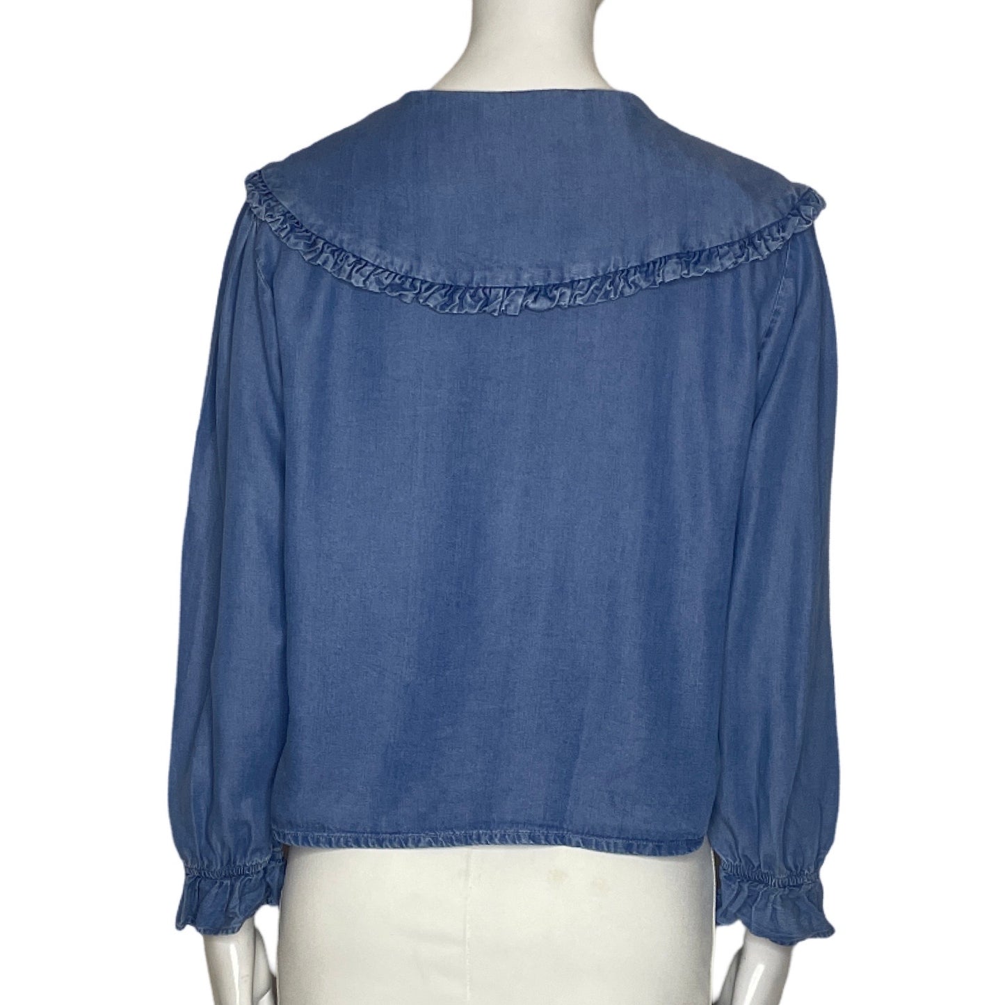 Blusa Zara Jeans Azul-Talla M