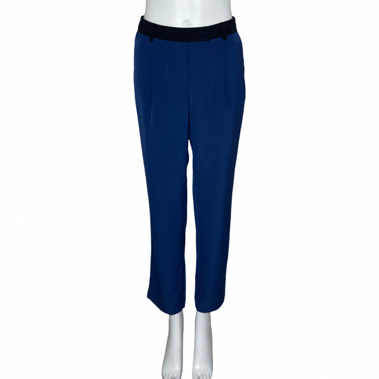 Pantalón Tommy Hilfiger Pliegues Recto Azul-Talla 8