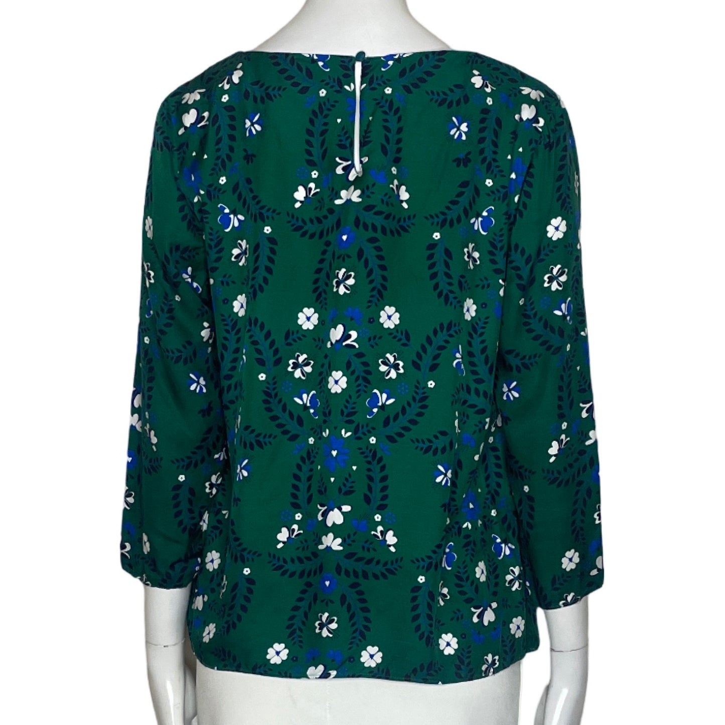 Blusa Boden Flores Verde-Talla 12