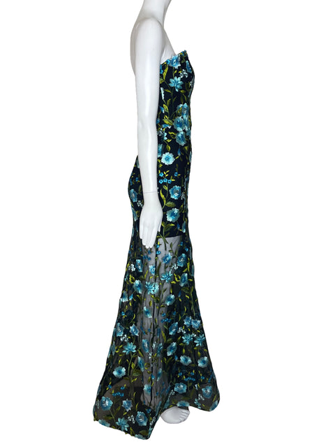 Vestido Tesoro TPS Bordado Floral Negro-Talla S