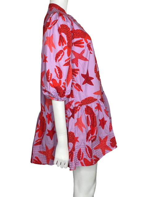 Vestido Farm Lobster Sky Rosado-Talla S