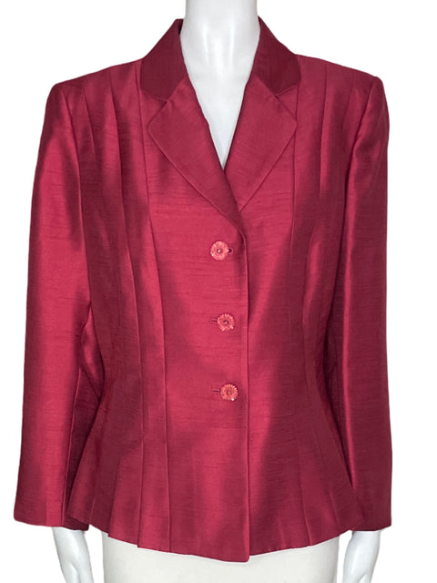 Blazer Lesuit Plizado Rojo- Talla 10