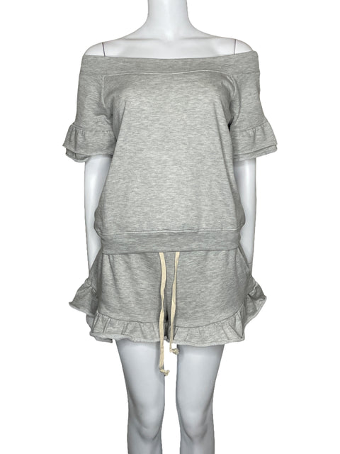 Set Dance & Marvel Short+Sueter Gris-Talla M