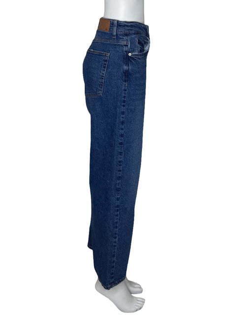 Pantalón Zara Denim Tiro Alto Azul-Talla 10