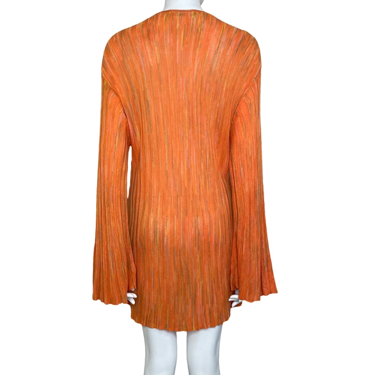 Vestido Zara De Punto Manga Larga Naranja-Talla S