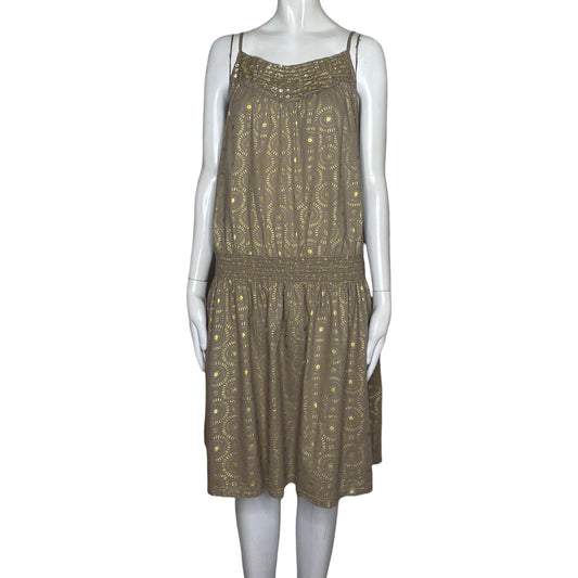 Vestido Old Navi Tiras Cruzadas Marron-Talla L