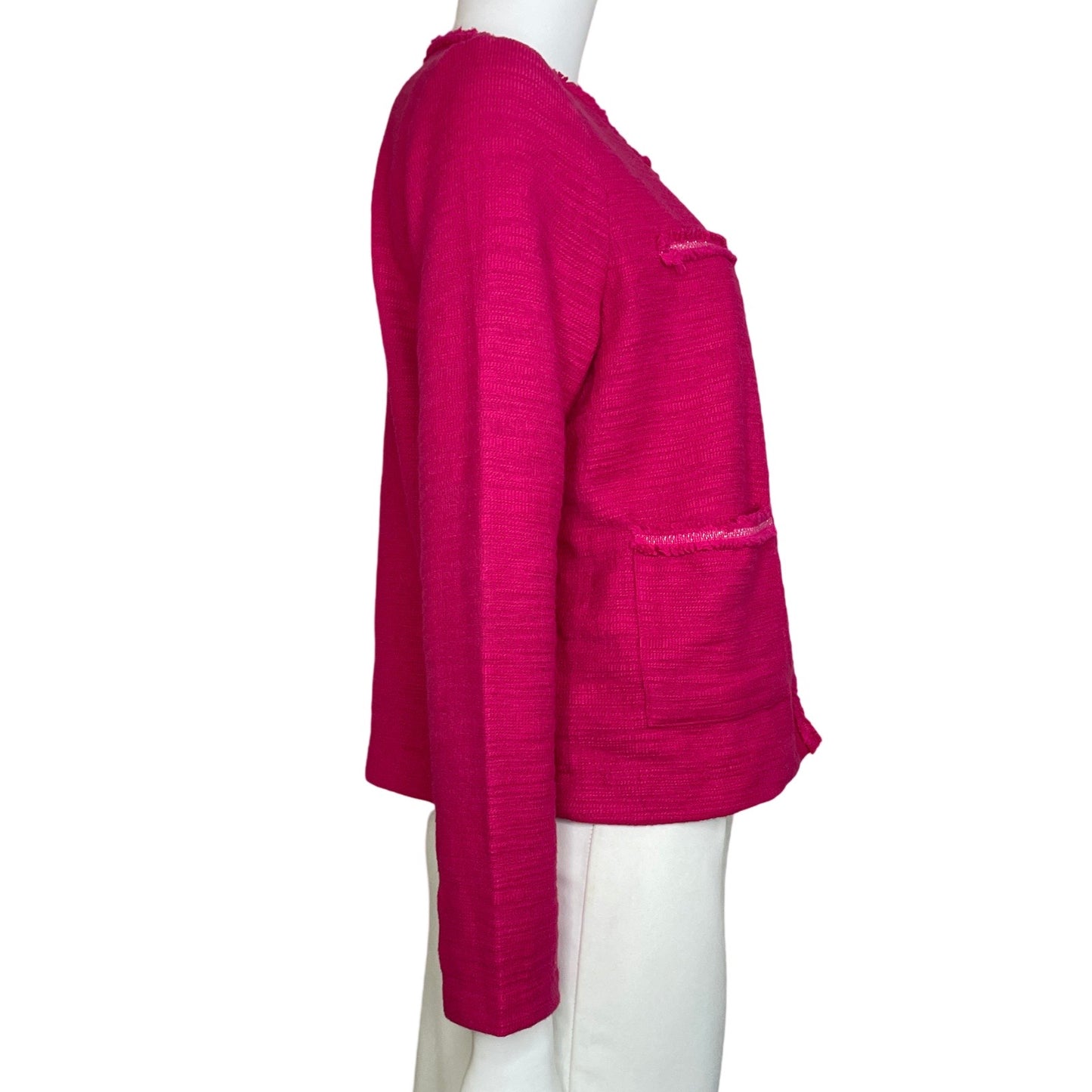 Abrigo Sfera Collection Tweed Bolsillos Rosado-Talla
 M