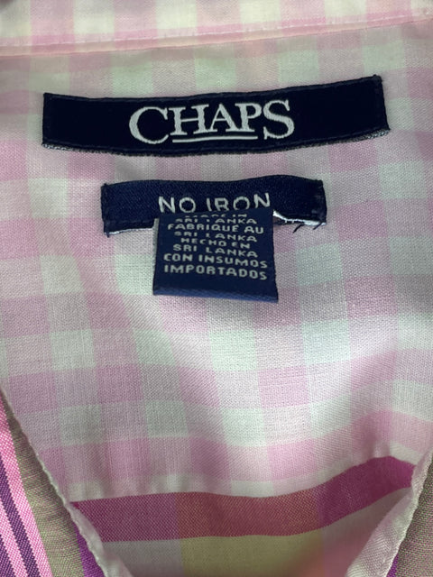 Camisa Chaps Cuadros Rosado- Talla L