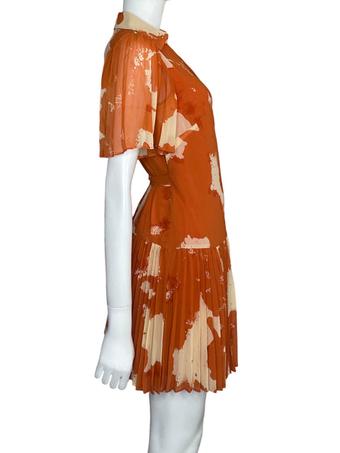 Vestido Alexis x Target Floral Plisado Naranja-Talla XS