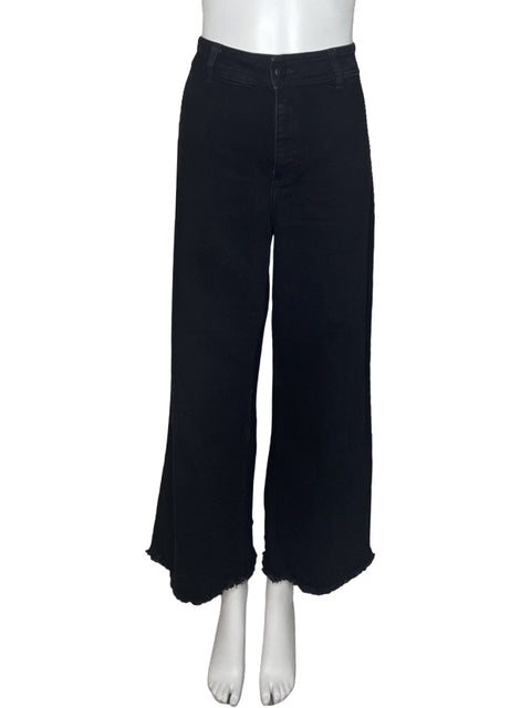 Pantalón MNG Desflecado Recto Negro-Talla 10