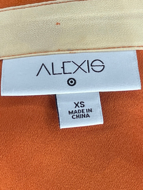 Vestido Alexis x Target Floral Plisado Naranja-Talla XS