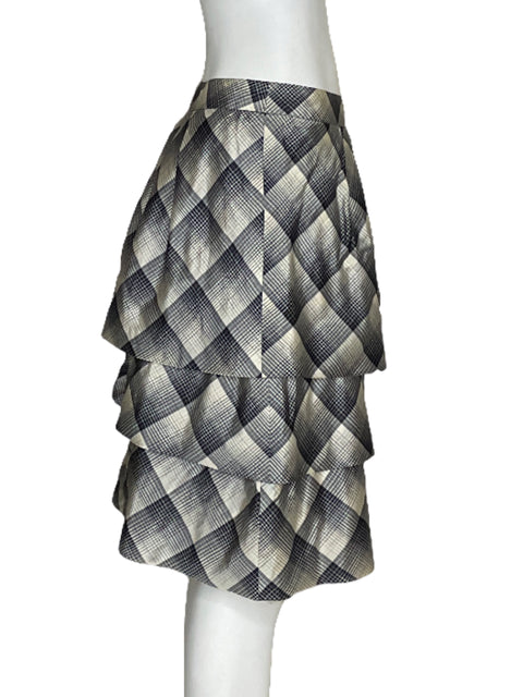 Falda LelaRose Mini Capas Negro-Talla 6