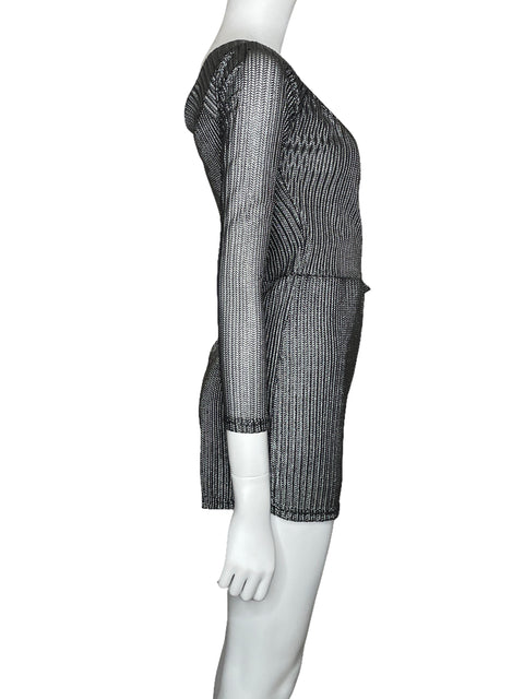 Romper Luxxel Manga Larga Metálico Plateado-Talla M