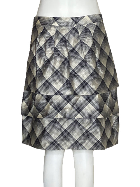 Falda LelaRose Mini Capas Negro-Talla 6