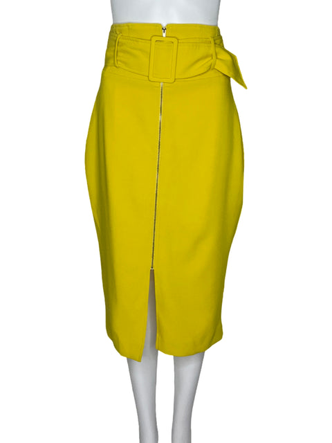 Falda Jenn Cremallera Cinturon Amarillo-Talla M