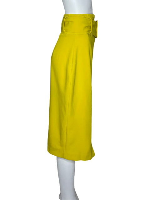 Falda Jenn Cremallera Cinturon Amarillo-Talla M
