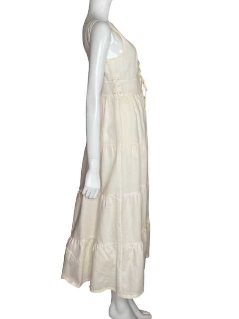 Vestido Paige Ophelia Midi Beige-Talla 4