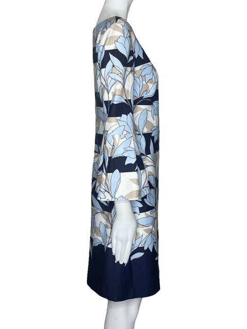 Vestido Vince Camuto Estampado Floral Azul-Talla 8