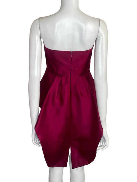 Vestido Badgley Mischka Cocktail Satinado Rosado-Talla 12
