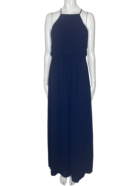 Vestido DFI Fluido Halter Azul-Talla M