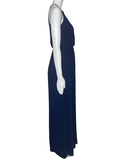 Vestido DFI Fluido Halter Azul-Talla M