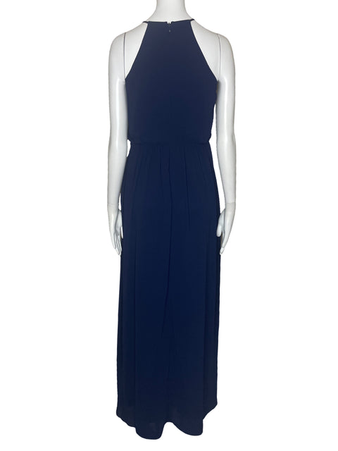 Vestido DFI Fluido Halter Azul-Talla M