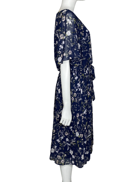 Vestido Sandra Darren Plisado Floral Azul-Talla 12