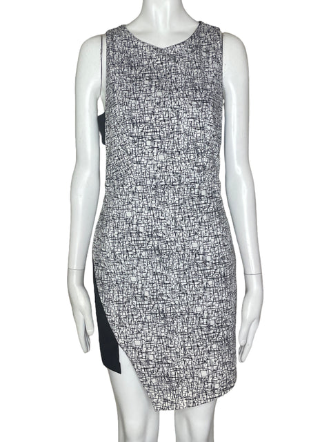Vestido Line & Dot Estampado Negro- Talla M