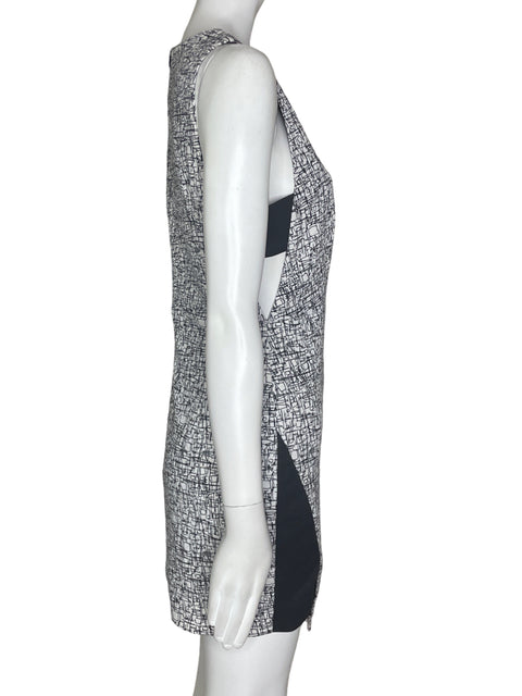 Vestido Line & Dot Estampado Negro- Talla M