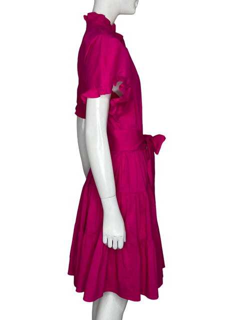 Vestido Ralph Lauren Vuelos Camisero Fucsia -Talla12