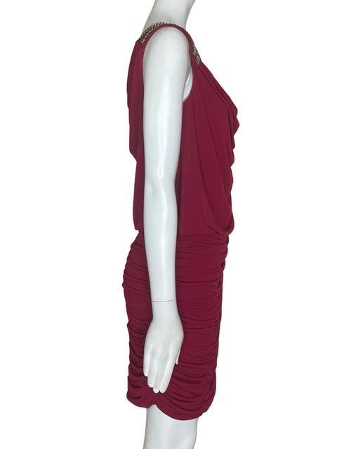 Vestido Laundry Sin Mangas Pedreria Rojo- Talla Pedrería