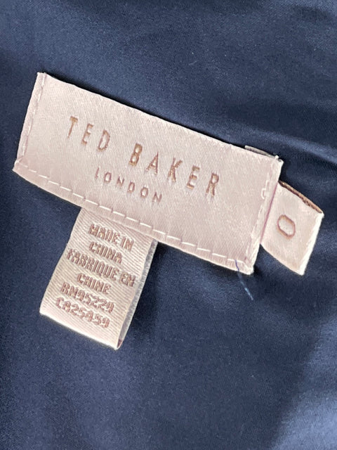 Vestido Ted Baker Floral Encaje Azul-Talla 0