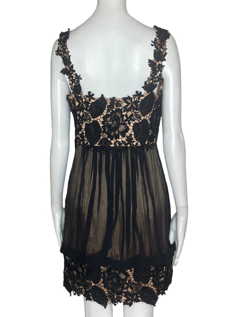 Vestido Jovani Tejido Negro- Talla 6