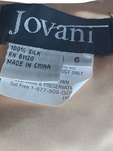 Vestido Jovani Tejido Negro- Talla 6