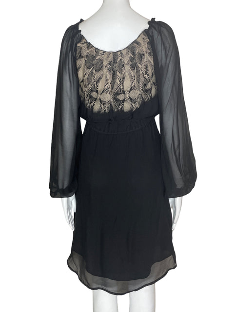 Vestido Charlie Jade Abullonado Negro- Talla XS