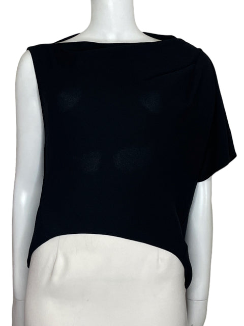 Blusa BCBG One Shoulder Fluida Negro-Talla M