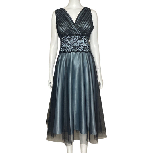 Vestido K Studio Collection Encaje Azul-Talla 12