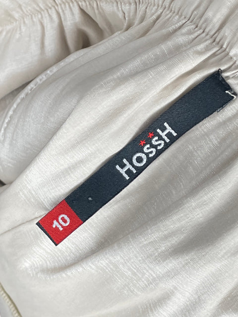 Blusa HossH Vuelos Satinada Beige-Talla 10