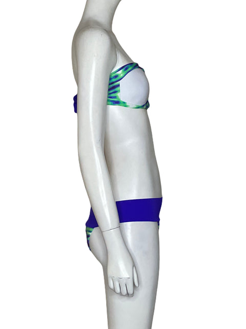 Bañador Melcocha Bandeau Estampado Azul - Talla M