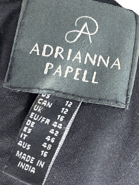 Vestido Adrianna Papell Brillante Negro - Talla 12
