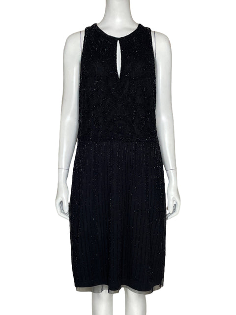 Vestido Adrianna Papell Brillante Negro - Talla 12