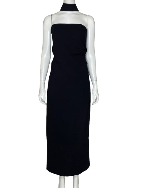 Vestido Zara Halter Negro - Talla L
