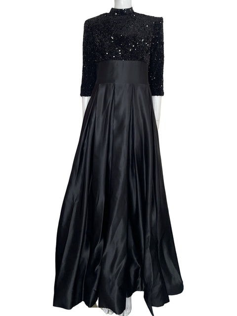 Vestido Tesoro TPS Maxi Pinzas Negro-Talla U