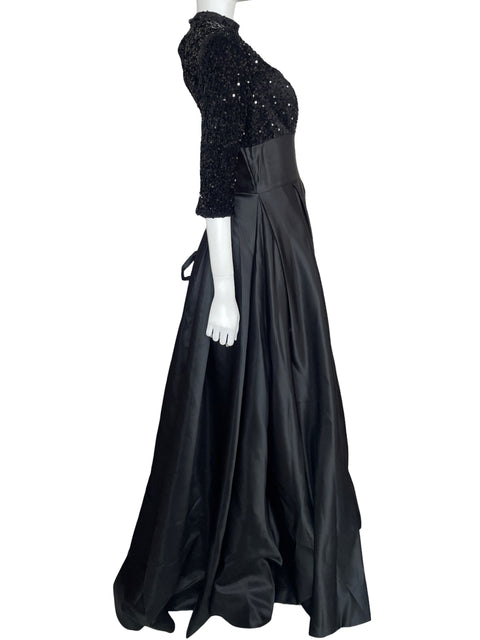 Vestido Tesoro TPS Maxi Pinzas Negro-Talla U