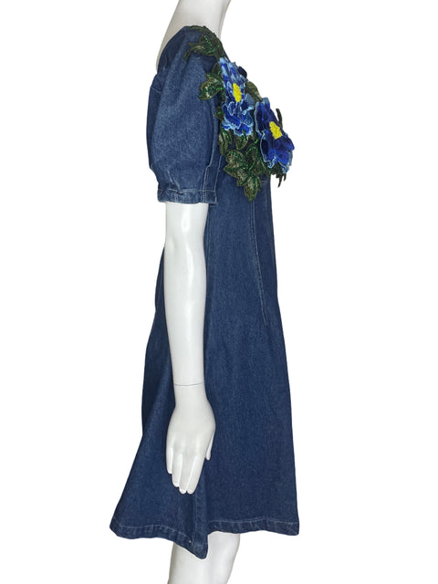 Vestido Nina Peñuela Jeans Floral- Talla S