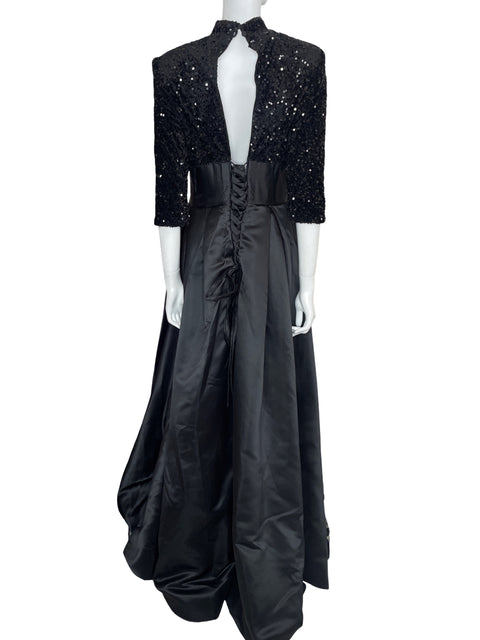 Vestido Tesoro TPS Maxi Pinzas Negro-Talla U