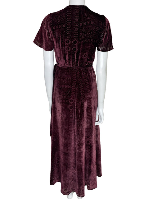 Vestido Ralph Lauren Crossbosy Velvet Morado-Talla 2