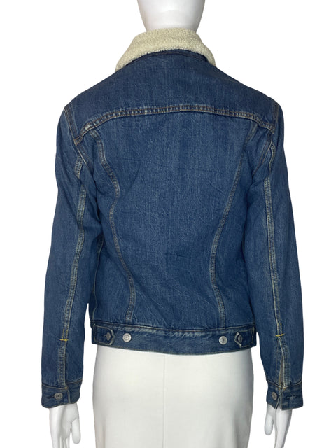 Chaqueta Levis Denim Faux Fur Azul-Talla XS