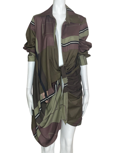 Vestido Tesoro TPS Asimetrico Marron- Talla  M